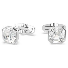 Millenia Cufflinks Octagon Cut, White, Rhodium Plated Millenia Cufflinks Octagon Cut, White, Rhodium Plated