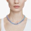 Millenia Necklace Octagon Cut, Color Gradient, Blue, Rhodium Plated Millenia Necklace Octagon Cut, Color Gradient, Blue, Rhodium Plated