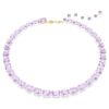 Millenia Necklace Octagon Cut, Purple, Gold-Tone Plated Millenia Necklace Octagon Cut, Purple, Gold-Tone Plated