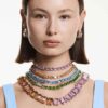 Millenia Necklace Octagon Cut, Color Gradient, Blue, Rhodium Plated Millenia Necklace Octagon Cut, Color Gradient, Blue, Rhodium Plated