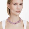 Millenia Necklace Oversized Crystals, Octagon Cut, Purple, Gold-Tone Plated Millenia Necklace Oversized Crystals, Octagon Cut, Purple, Gold-Tone Plated