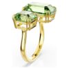Millenia Open Ring Octagon Cut, Green, Gold-Tone Plated