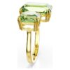Millenia Open Ring Octagon Cut, Green, Gold-Tone Plated
