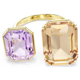 Millenia Open Ring Octagon Cut, Multicolored, Gold-Tone Plated Millenia Open Ring Octagon Cut, Multicolored, Gold-Tone Plated