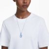 Millenia Pendant Octagon Cut, Blue, Rhodium Plated Millenia Pendant Octagon Cut, Blue, Rhodium Plated