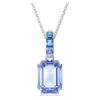 Millenia Pendant Octagon Cut, Blue, Rhodium Plated Millenia Pendant Octagon Cut, Blue, Rhodium Plated