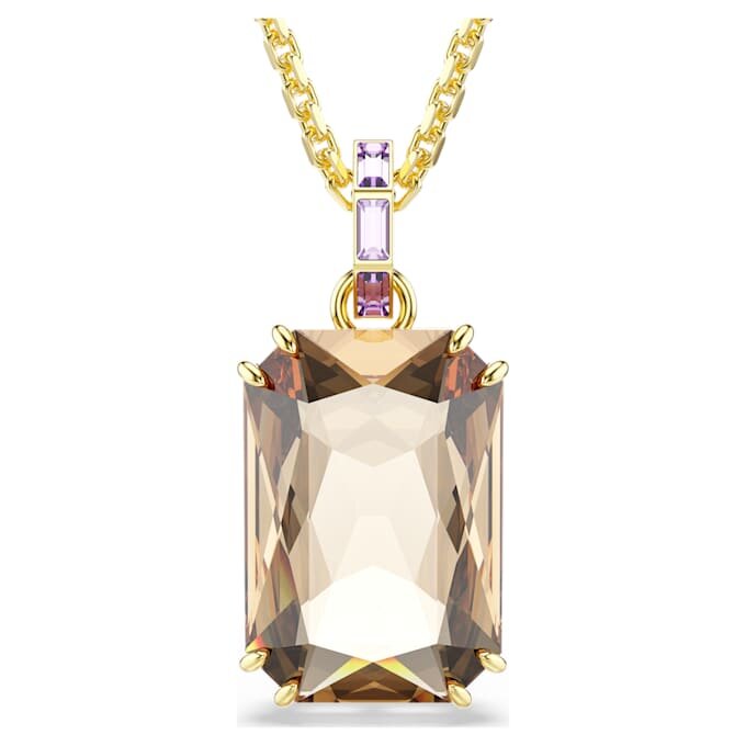 Millenia Pendant Octagon Cut, Caramel, Gold-Tone Plated Millenia Pendant Octagon Cut, Caramel, Gold-Tone Plated