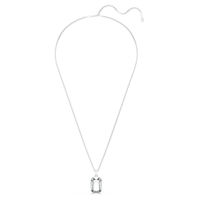 Millenia Pendant Octagon Cut, White, Rhodium Plated Millenia Pendant Octagon Cut, White, Rhodium Plated