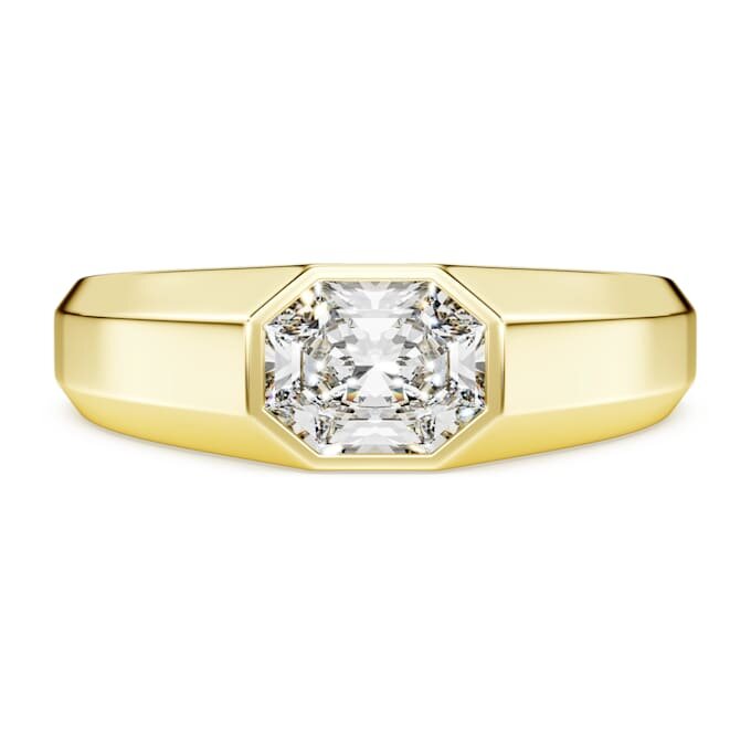 Octagon Band Ring Lab-Grown Diamonds 1.0 Ct Tw, Octagon Shape, 14K Yellow Gold Octagon Band Ring Lab-Grown Diamonds 1.0 Ct Tw, Octagon Shape, 14K Yellow Gold
