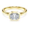 Octagon Bezel Ring Lab-Grown Diamonds 1.0 Ct Tw, Octagon Shape, 14K Yellow Gold Octagon Bezel Ring Lab-Grown Diamonds 1.0 Ct Tw, Octagon Shape, 14K Yellow Gold