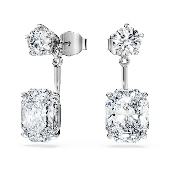 Octagon Earring Jackets Lab-Grown Diamonds 9.65 Ct Tw, Mixed Shapes, 18K White Gold Octagon Earring Jackets Lab-Grown Diamonds 9.65 Ct Tw, Mixed Shapes, 18K White Gold