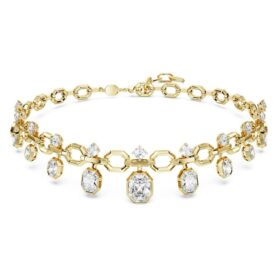 Octagon Necklace Lab-Grown Diamonds 18.39 Ct Tw, Mixed Shapes, 18K Yellow Gold