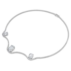 Octagon Necklace Lab-Grown Diamonds 19.90 Ct Tw, Octagon Shape, 18K White Gold
