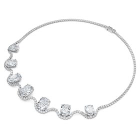 Octagon Necklace Lab-Grown Diamonds 37.70 Ct Tw, Octagon Shape, 18K White Gold
