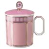 Signum Mug with Lid Porcelain, Pink Signum Mug with Lid Porcelain, Pink