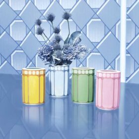 Signum Vase Porcelain, Medium, Blue
