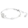 Snake Bracelet Crystal Pearl, Mixed Cuts, Year of the Snake, White, Rhodium Plated