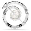 Snake Brooch Crystal Pearl, Mixed Cuts, Year of the Snake, White, Rhodium Plated Snake Brooch Crystal Pearl, Mixed Cuts, Year of the Snake, White, Rhodium Plated
