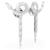 Snake Drop Earrings Mixed Cuts, Year of the Snake, White, Rhodium Plated Snake Drop Earrings Mixed Cuts, Year of the Snake, White, Rhodium Plated