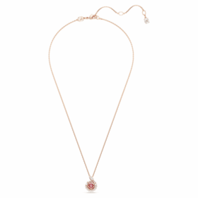 Snake Pendant Mixed Cuts, Year of the Snake, Red, Rose Gold-Tone Plated