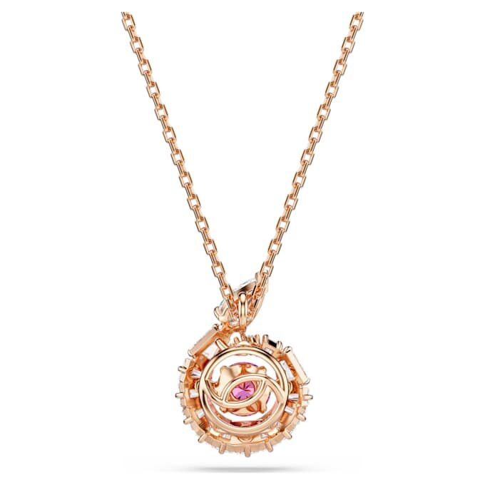 Snake Pendant Mixed Cuts, Year of the Snake, Red, Rose Gold-Tone Plated Snake Pendant Mixed Cuts, Year of the Snake, Red, Rose Gold-Tone Plated