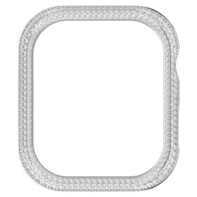 Sparkling Case for Apple Watch® Series 7, 41 Mm, Silver Tone