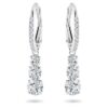 Stilla Attract Hoop Earrings Round Cut, White, Rhodium Plated Stilla Attract Hoop Earrings Round Cut, White, Rhodium Plated