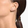 Stilla Attract Stud Earrings Round Cut, White, Rhodium Plated Stilla Attract Stud Earrings Round Cut, White, Rhodium Plated