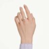 Stilla Cocktail Ring Round Cut, White, Gold-Tone Plated Stilla Cocktail Ring Round Cut, White, Gold-Tone Plated