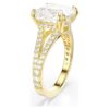 Stilla Cocktail Ring Square Cut, Pavé, White, Gold-Tone Plated Stilla Cocktail Ring Square Cut, Pavé, White, Gold-Tone Plated