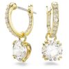 Stilla Drop Earrings Round Cut, White, Gold-Tone Plated Stilla Drop Earrings Round Cut, White, Gold-Tone Plated