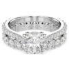 Stilla Ring Set (2), Round Cut, White, Rhodium Plated Stilla Ring Set (2), Round Cut, White, Rhodium Plated