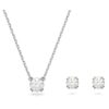 Stilla Set Round Cut, White, Rhodium Plated Stilla Set Round Cut, White, Rhodium Plated