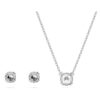 Stilla Set Round Cut, White, Rhodium Plated Stilla Set Round Cut, White, Rhodium Plated