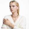 Constella Ring Set (2), Round Cut, White, Gold-Tone Plated