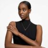 Constella Ring Set (2), Round Cut, White, Gold-Tone Plated