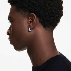 Sublima Earrings White, Rhodium Plated
