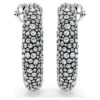 Sublima Hoop Earrings Mixed Round Cuts, White, Rhodium Plated