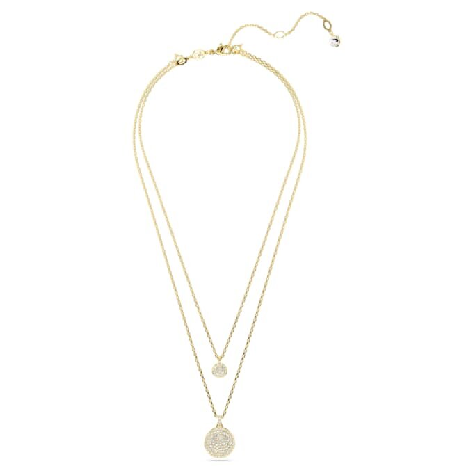 Sublima Layered Pendant White, Gold-Tone Plated Sublima Layered Pendant White, Gold-Tone Plated