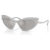 Sunglasses Cat-Eye Shape, Silver Tone