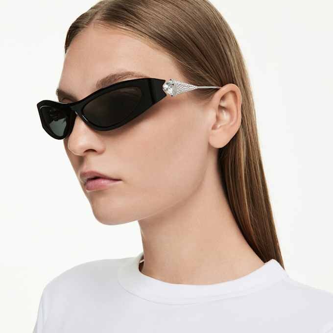 Sunglasses Cat-Eye Shape, Sk6046, Black Sunglasses Cat-Eye Shape, Sk6046, Black