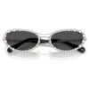 Sunglasses Oval Shape, 2 in 1 Clip-On, Sk7044, Silver Tone Sunglasses Oval Shape, 2 in 1 Clip-On, Sk7044, Silver Tone