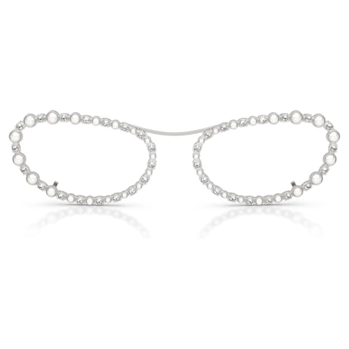 Sunglasses Oval Shape, 2 in 1 Clip-On, Sk7044, Silver Tone Sunglasses Oval Shape, 2 in 1 Clip-On, Sk7044, Silver Tone