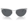 Sunglasses Oval Shape, Sk7017, Silver Tone