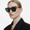 Sunglasses Square Shape, Green Sunglasses Square Shape, Green