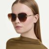 Sunglasses Square Shape, Sk7043, Brown