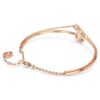 Swan Bangle Swan, Black, Rose Gold-Tone Plated