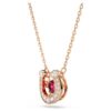 Symbolica Pendant Round Cut, Pavé, Horse Shoe, Red, Rose Gold-Tone Plated Symbolica Pendant Round Cut, Pavé, Horse Shoe, Red, Rose Gold-Tone Plated