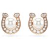 Symbolica Stud Earrings Crystal Pearl, Pavé, Horse Shoe, White, Rose Gold-Tone Plated Symbolica Stud Earrings Crystal Pearl, Pavé, Horse Shoe, White, Rose Gold-Tone Plated