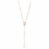 Symbolica Y Necklace Crystal Pearl, Pavé, Horse Shoe, White, Rose Gold-Tone Plated Symbolica Y Necklace Crystal Pearl, Pavé, Horse Shoe, White, Rose Gold-Tone Plated